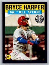 2021 Topps Series 2 1986 Topps All-Star Bryce Harper Blue Parallel #86AS-35