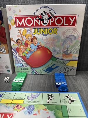 LOT De 9 Billets De 4 Pièces PARKER MONOPOLY JUNIOR 5-8 Ans - Occasion, Bon état