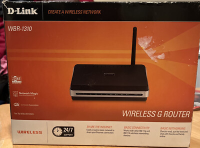 D-Link WBR-1310 54 mbps 4-Port 10/100 Router - NO POWER CORD