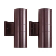 Modern Outdoor Porch Light Patio Light in 2 Lights with Oil Rubbed Bronze 2 Pack