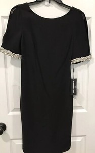 Karl Lagerfeld Paris Dress Black, White Pearl Sleeves, Size 0, NWT | eBay