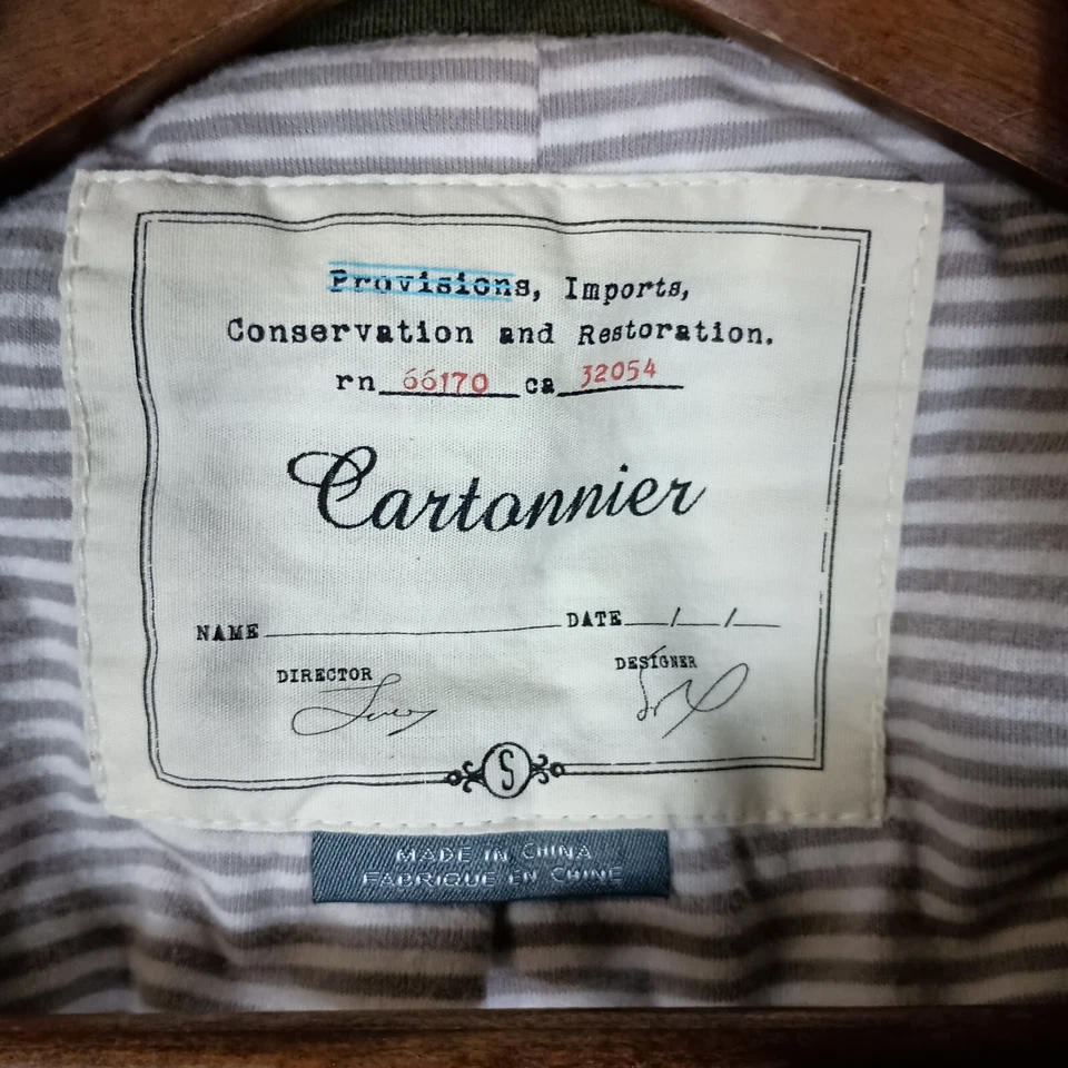 Blazer Cartonnier Mujer Pequeño Verde Doble Pecho Forrado Abrigo Deportivo Carrera Foto 4 de 4