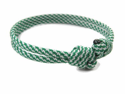 Paracord Surfer Armband-verstellbar-Maritim Armband-Kelly Green Spiral-Handmade
