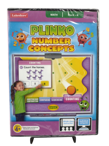 Lakeshore - Plinko Number Concepts - Math Pre K-K (DVD- ROM, PC/MAC) New - Picture 1 of 3