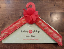 Lindsay Phillips Large Switch Flops "Louisa" Embellished Straps Flower