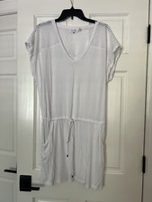 Womens Calvin Klein White Cover Up Beach Dress Sz L/XL