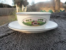 Villeroy & Boch Design Naif White Village Tree Attached Underplate & Gravy Boat 