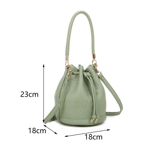 Womens Top Handle Bucket Grab Bag Shoulder Strap Fashion Evening Wedding Handbag - Picture 2 of 11