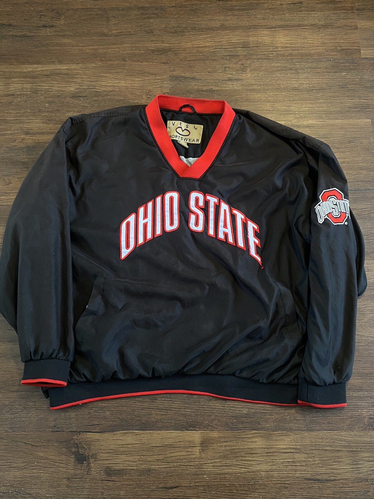 Ohio State University XXL Pullover VESI Jacket Logo OSU Buckeyes V-Neck *READ