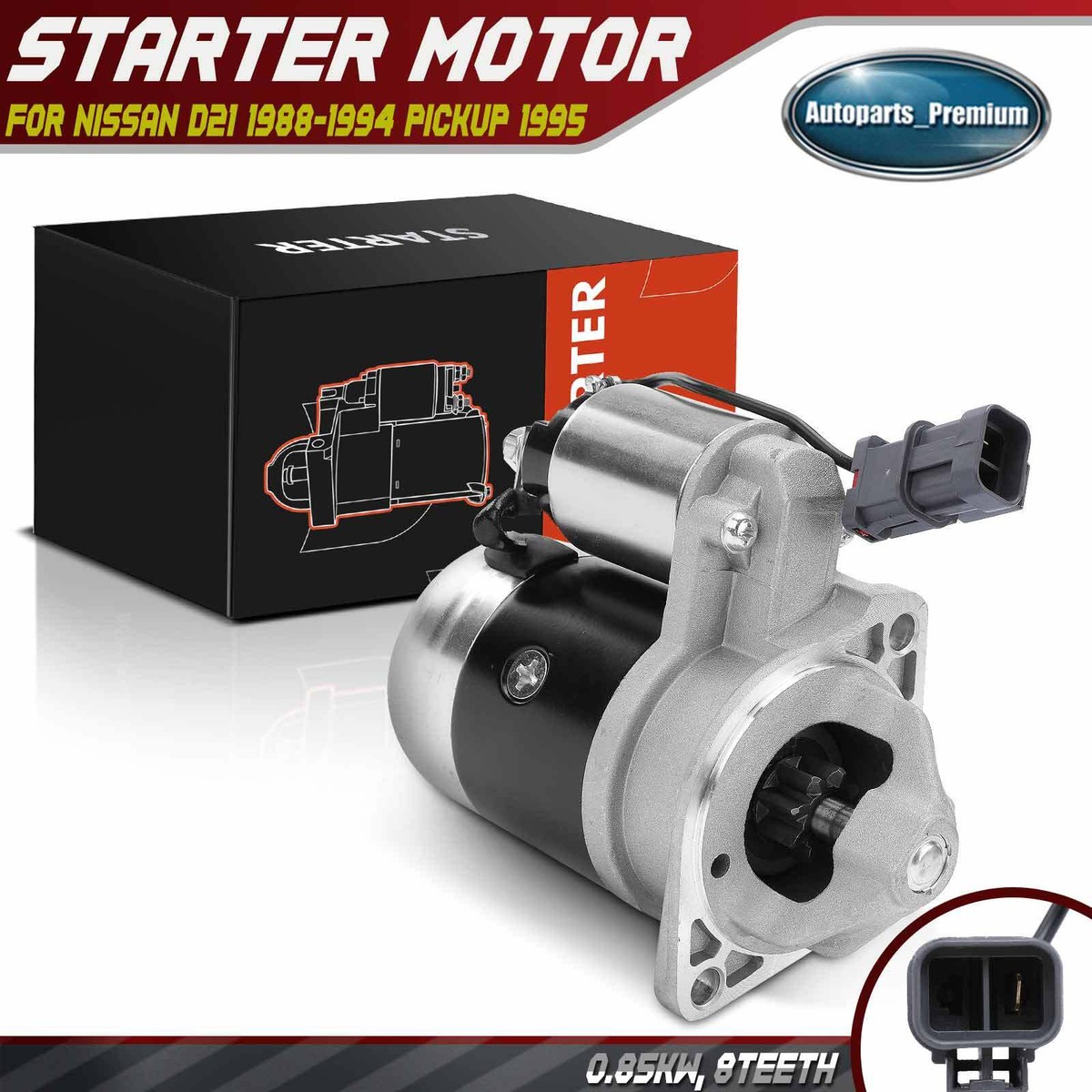 Miiiii Starter Motor for Nissan D21 1988-1994 Pickup 1995 Van 87