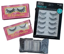 False Eyelash Kit - 7 Sets (5 Ardel & 2 3D) & 80 Piece Adhesive Strips