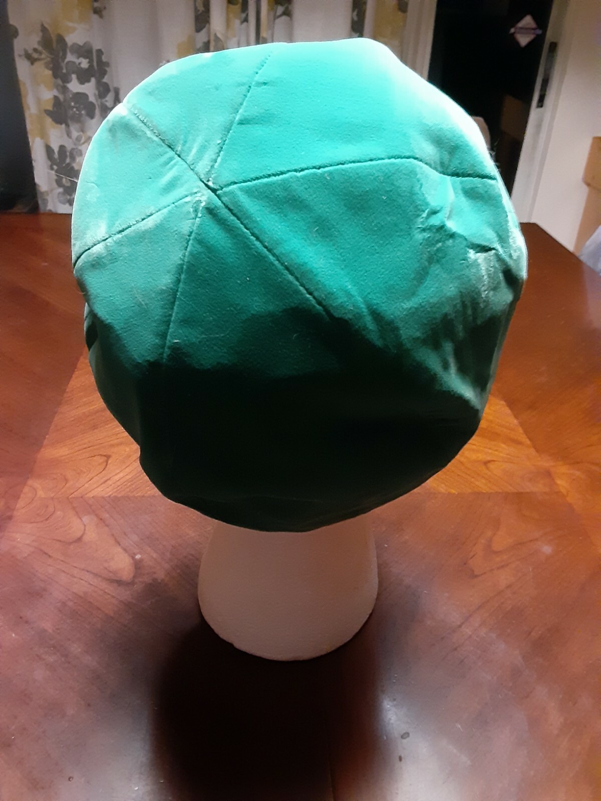 Vintage Green Velvet Shorlon Hat See Measurements Chu… Gem