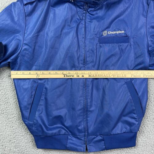 Vintage 1980s Champion Company Blue Dunbrooke Zip Up Coat Lightweight Jacket - Picture 9 of 9