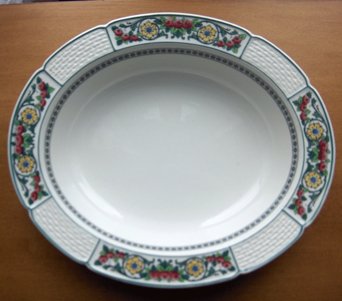 Wedgwood Hythe dinnerware pattern~oval vegetable bowl~fine bone