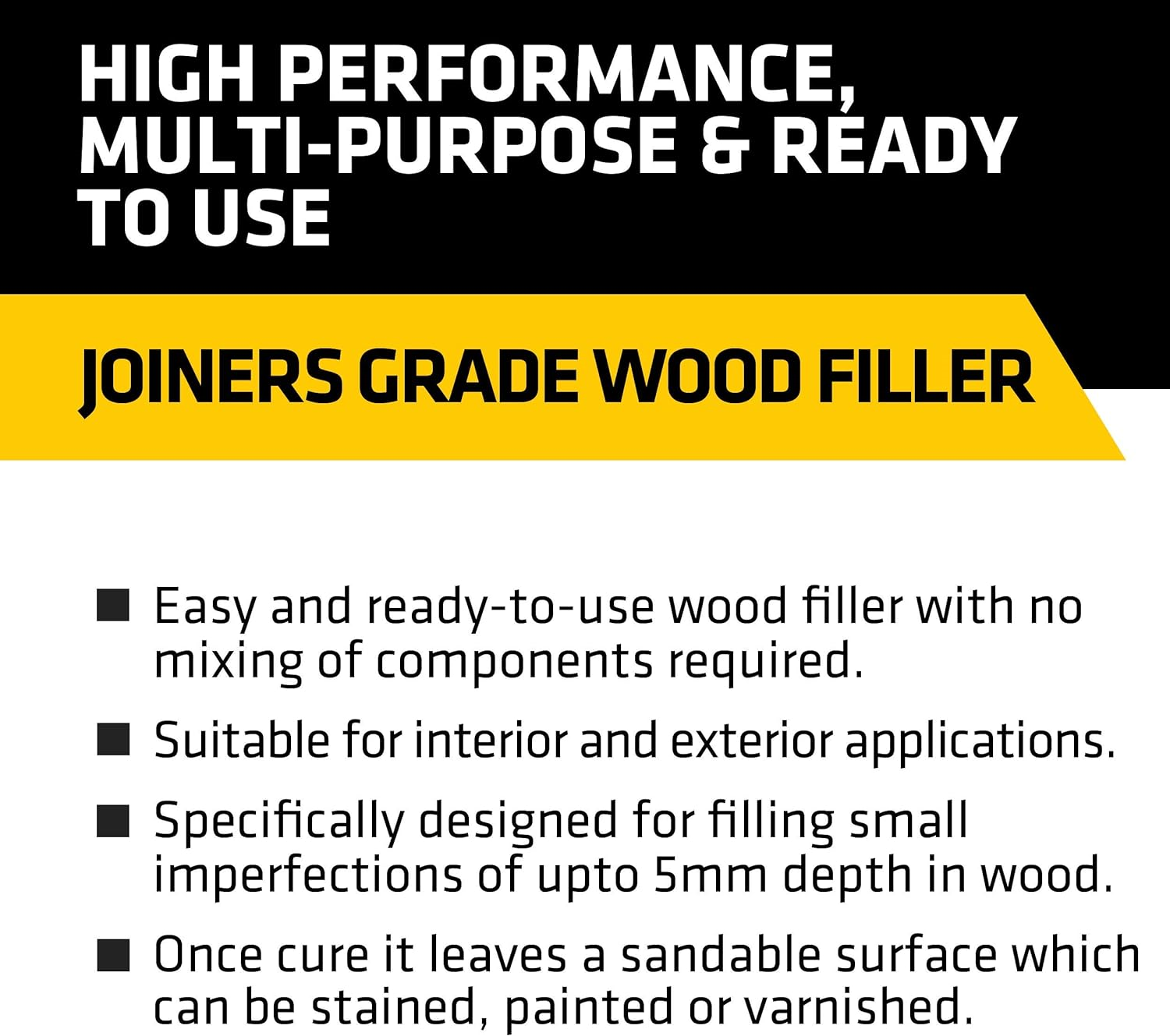 Everbuild MultiPurpose Wood Filler, White, 250 ml eBay