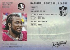 2017 Panini Prestige Football - NFL Passport - #10 - DALVIN COOK - ROOKIE
