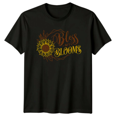 Bless My Blooms Sonnenblume Blumen Natur Grafikdesign T-Shirt