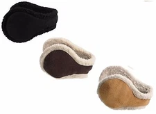 180s Women's Metro Faux Suede Adjustable Behind-The-Head Ear Warmer Ear Muffs