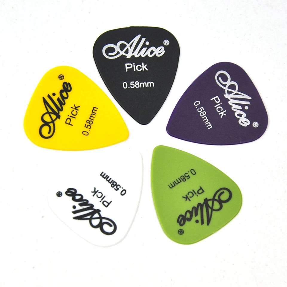 Lots of 100pcs Alice AP-F Matte Nylon Guitar Picks Multi Thickness Mixed Colors - Image 2 of 4
