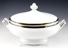 Bernardaud Limoges France ANTINEA ANTHRACITE COVERED VEGETABLE SERVING BOWL Mint