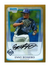 2011 BOWMAN CHROME ENNY ROMERO RC GOLD REFRACTOR RAYS #01/50 1/1!