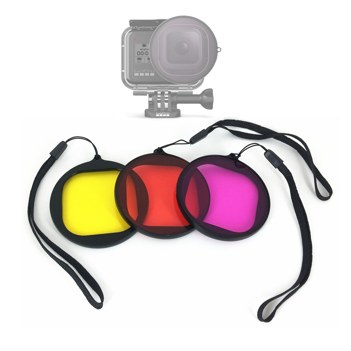 Magenta Yellow Red Lens Filter Kit for Original GoPro Hero