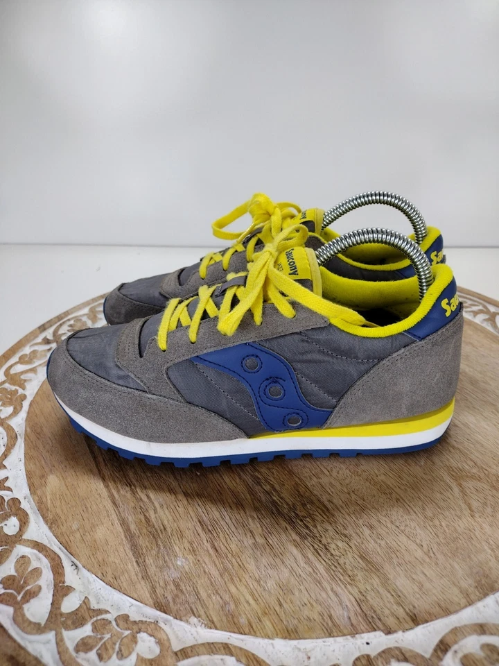 Zapatilla deportiva Saucony Big Kid's talla 4M Jazz Original gamuza malla superior amarilla Foto 3 de 4