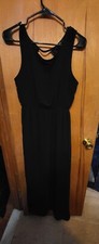 Forever 21 Women's Small  Sheer  Maxi Black Lace long Party dress