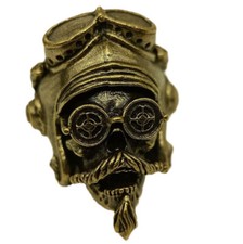 Pilot Skull Brass Bead Parachute Cord Knife Lanyard Pendant EDC DIY Accessories