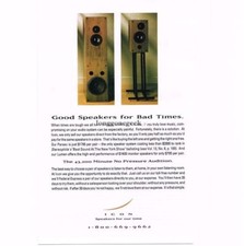 1991 Icon Parsec Speakers Stereo Hi-Fi Vintage Print Ad