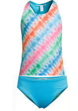 Lands' End Girl's 2-piece Tankini Swimsuit - Size 12 / large - Tie Dye - NEW