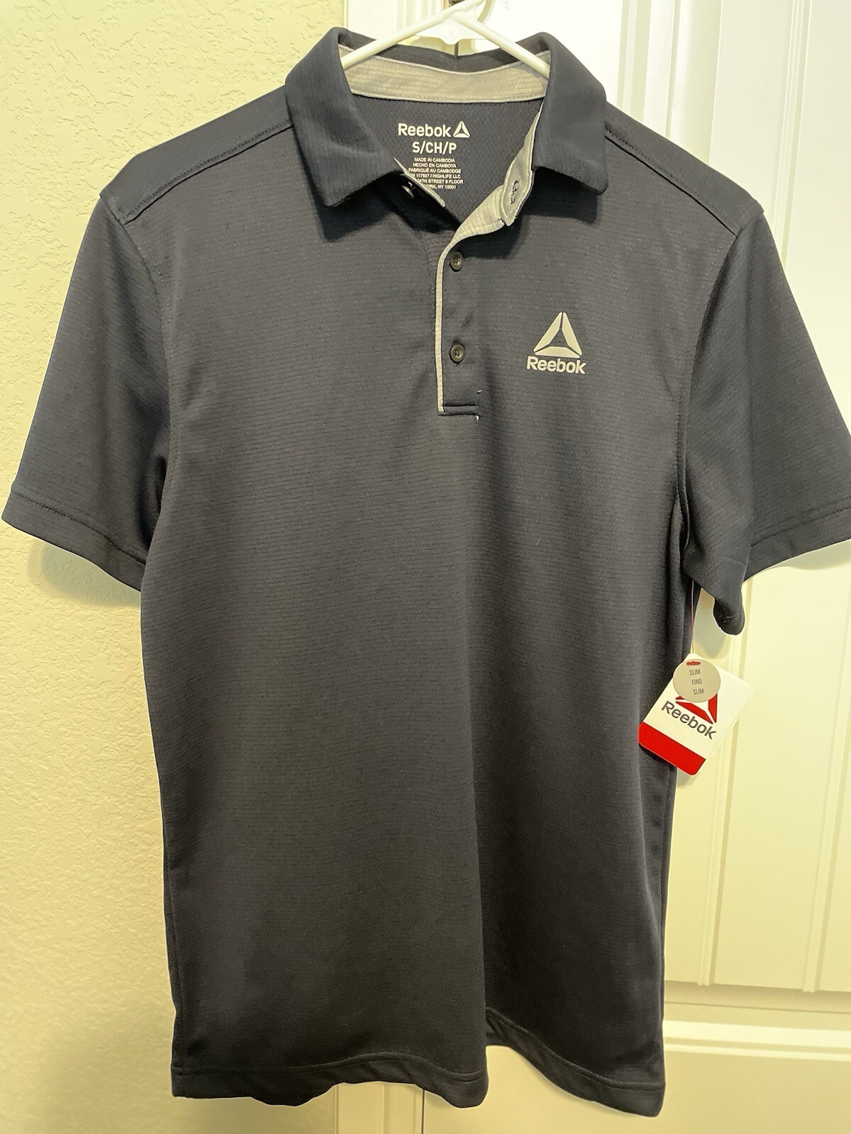 Reebok Polo Shirt Mens Small New Golf Short Sleeve