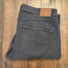 Faherty Stretch Terry 5-Pocket Pant Men's 34x31 Washed Black (Gray) Straight