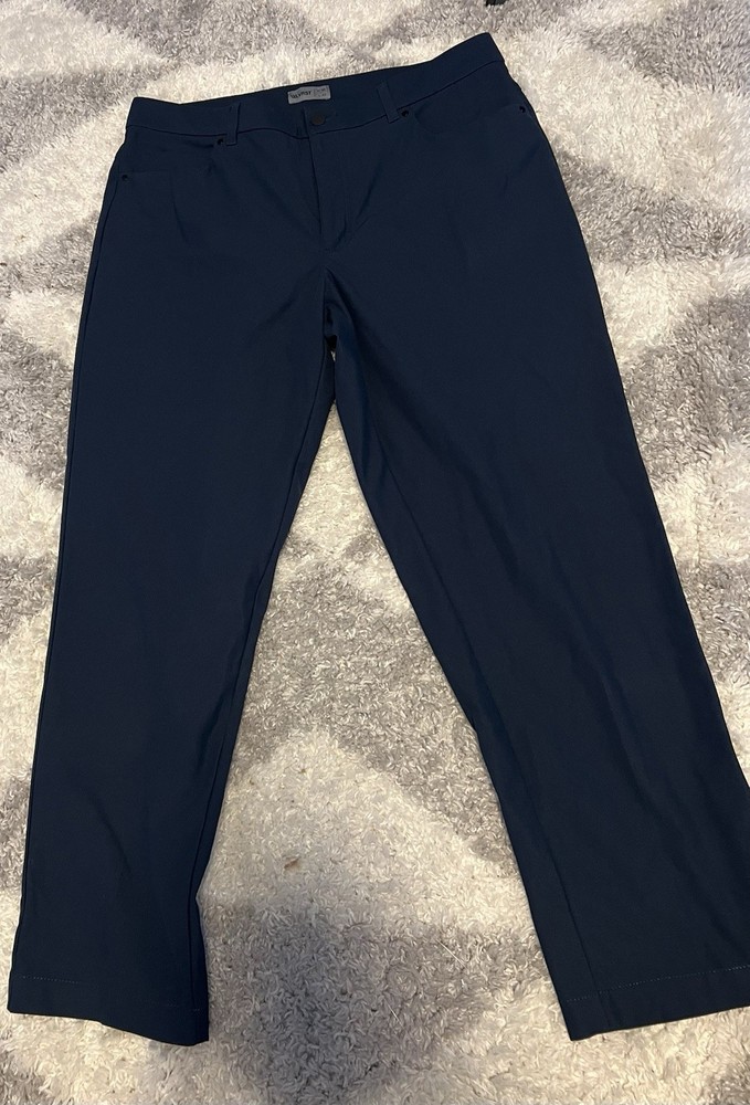 VRST 36x32 Navy Blue Athletic Performance Travel Pants for Men