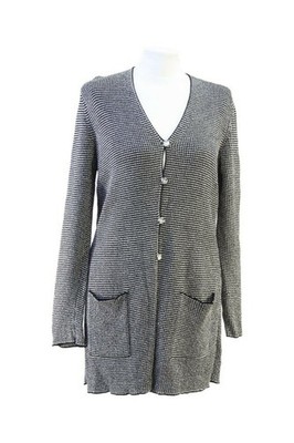 TOP! ESCADA Jacke schwarz weiss Gr 40 Metallknöpfe Pullover