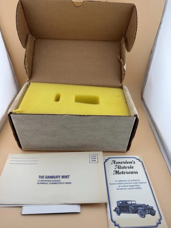 VTG Cord 1929 L29 Crafted in Pewter Danbury Mint Original Box and Papers - Image 3 of 4