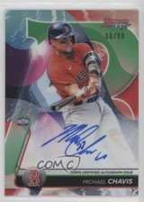 2020 Bowman's Best of Green Refractor 60/99 Michael Chavis #B20-MC Auto uk2