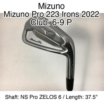 Mizuno Mizuno Pro 223 Irons 2022 6-9.P Iron Set 37.5'' NS Pro ZELOS 6 Unspecified