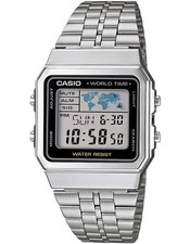  CASIO VINTAGE Mod. WORLD TIME - SILVER & BLACK 17326644