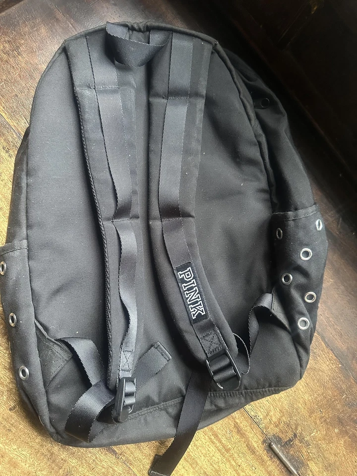 Victoria's Secret розовый рюкзак женщин один размер черный люверс панк сумка для ноутбука - Изображение 2 из 4