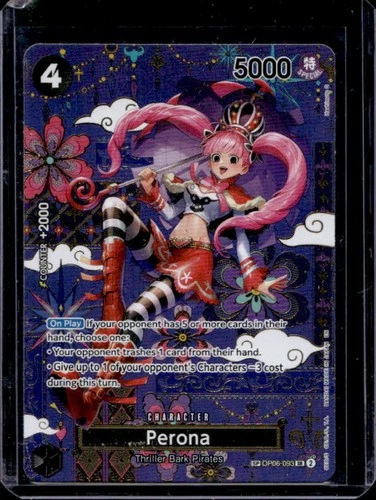 2026 One Piece Azure Sea's Seven Perona Special Card Super Rare #OP06-093