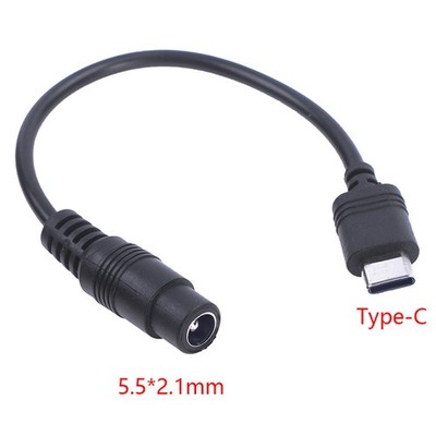 DC Type-c female to 5.5*2.1 female Cables 5521 Power Jack DC Power Conector A5