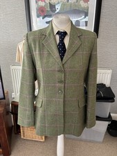 TAGG Cavendish Green Tweed Baby Blue/Pink Chk Hacking Jacket 36" Immaculate