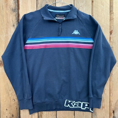 Vintage Kappa 1/4 Zip Sweatshirt Size Extra Large Navy 