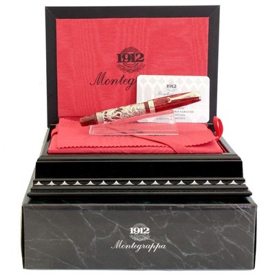 1998 MONTEGRAPPA ORIENTAL ZODIAC DRAGON STERLING LIMITED ED FOUNTAIN PEN MINT