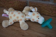 BABY Plush Wubbanub GIRAFFE Tan Brown Yellow Pacifier Soft Toy Mary Meyer Stuff