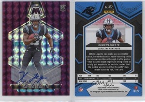 2024 Panini Mosaic Rookies Purple Prizm Auto /49 Xavier Legette #332 Rookie RC