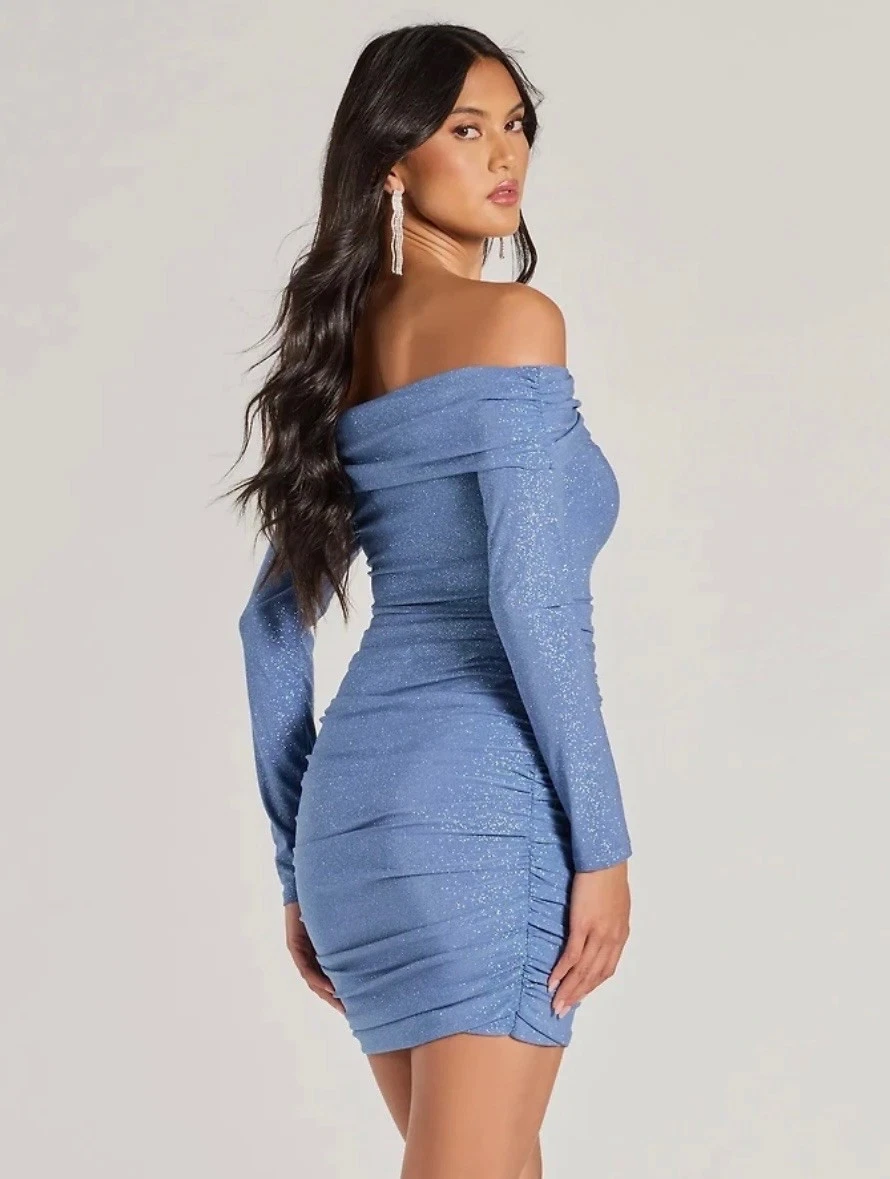 knee length dresses for ladies Pretty Look Mesh Long Sleeve Mini Dress main image 0