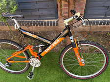 Univega Flyte 800 Full Suspension MTB 26in 51cm 18 Speed V-Brake Black/Orange