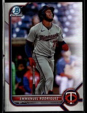 2022 Bowman Draft #BDC-93 Emmanuel Rodriguez Chrome Refractor Card 3803N